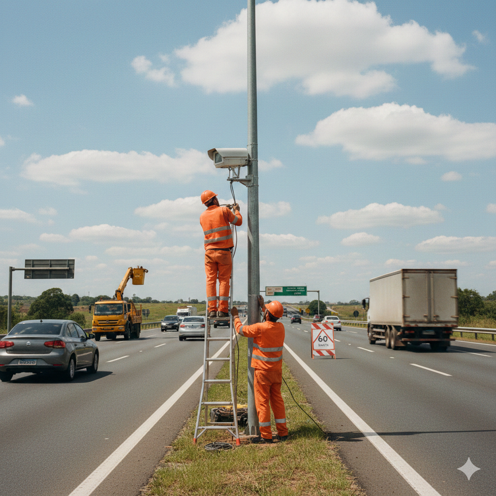 Instalação de radares de velocidade tem início no trecho entre Belo Horizonte e Governador Valadares