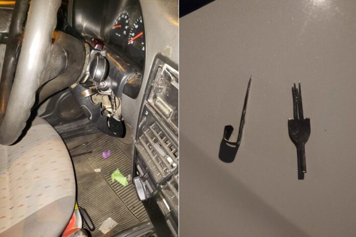 Quadrilha e detida em Santana do Paraiso com carro furtado e chave micha na ignicao