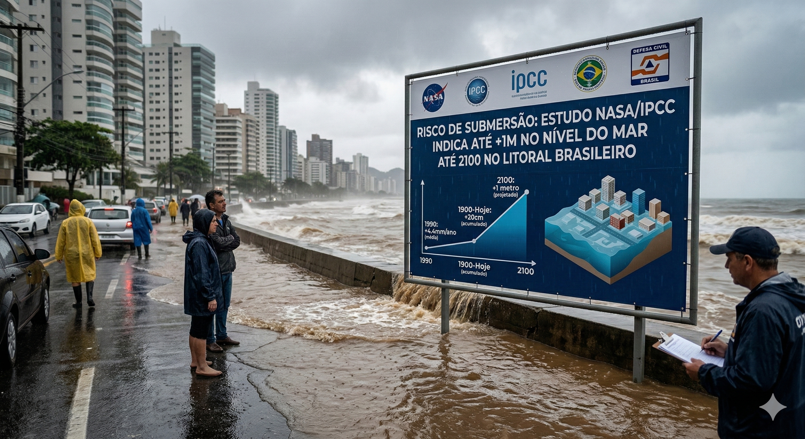 Estudo da NASA aponta risco de submersão em cidades brasileiras e monitora impactos no litoral
