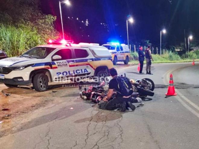 Colisão entre motocicletas deixa dois feridos na MG-232 em Santana do Paraíso
