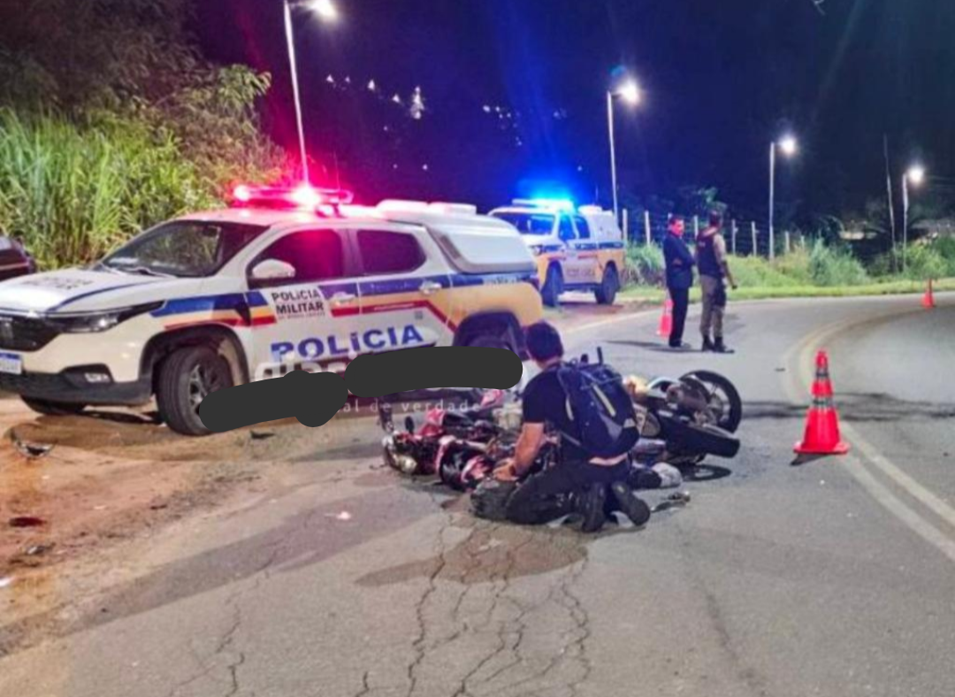 Colisão entre motocicletas deixa dois feridos na MG-232 em Santana do Paraíso