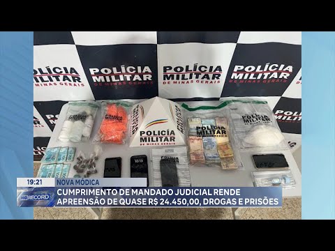 Confira os detalhes sobre "Nova Módica: Cumprimento de Mandado Judicial Rende Apreensão de quase R$ 24.450,00, Drogas e Prisões". Conteúdo original de Y...