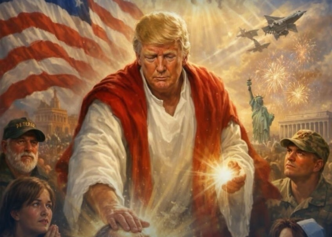 O presidente dos Estados Unidos, Donald Trump, utilizou suas plataformas digitais para compartilhar uma imagem que o retrata de forma singular: como Jes...
