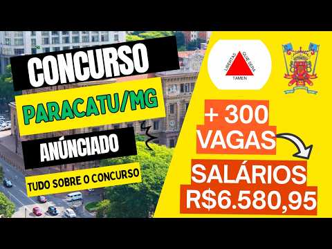 A Prefeitura Municipal de Paracatu, no Noroeste Mineiro, anunciou a abertura de seu concurso público para o ano de 2026, oferecendo um total de mais de ...