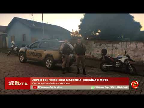 Um homem de 23 anos foi preso em Três Pontas na última sexta-feira, 18 de setembro de 2026, após ser flagrado com maconha, cocaína e uma motocicleta irr...
