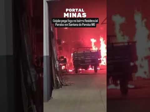 Um galpão foi atingido por um incêndio no bairro Residencial Paraíso, em Santana do Paraíso, Minas Gerais. O registro do incidente, feito pela nossa pro...
