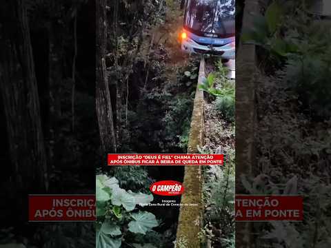Coração de Jesus: ônibus quase despenca de ponte no Norte de Minas