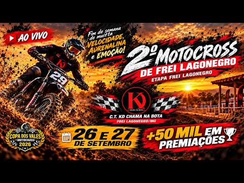 Adrenalina e emoção: 2º Motocross Copa dos Vales 2026 em Frei Lagonegro