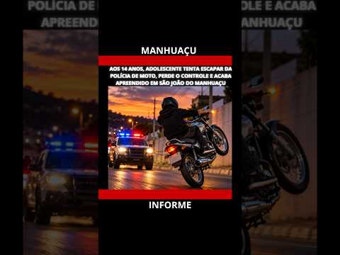 Adolescente de 14 anos é apreendido após fuga de moto em São João do Manhuaçu