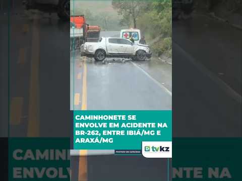 Caminhonete se acidenta na BR-262 entre Ibiá e Araxá nesta quinta