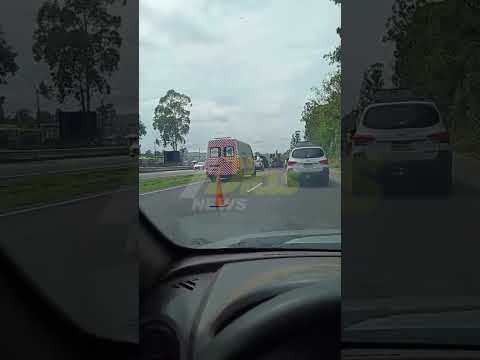 Carreta tomba na BR-040 em Sete Lagoas; trânsito lento nesta sexta