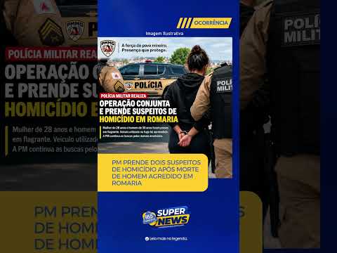Polícia Militar prende dois suspeitos de homicídio em Romaria; terceiro envolvido é procurado
