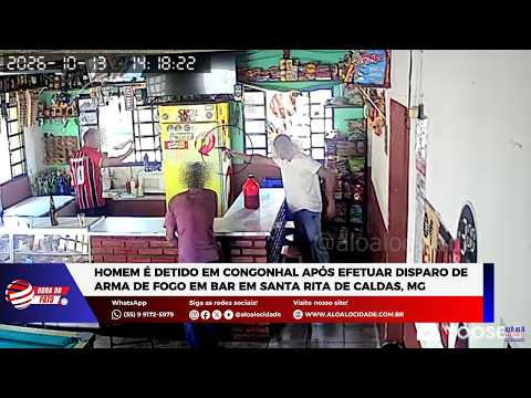 Homem é preso em Congonhal após disparo em bar de Santa Rita de Caldas, MG