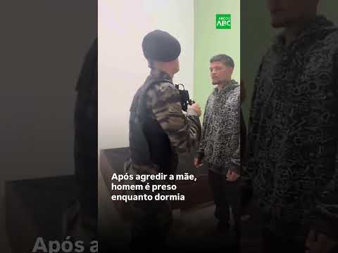 Filho agride mãe e é preso dormindo após violência doméstica